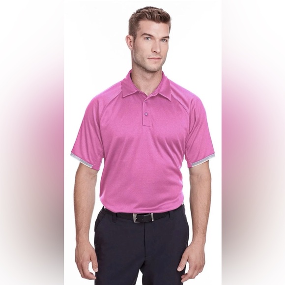 (3 pk for $50) Under Armour Men's Corporate Rival Short Sleeve Polo Pink 3XL - Picture 4 of 10